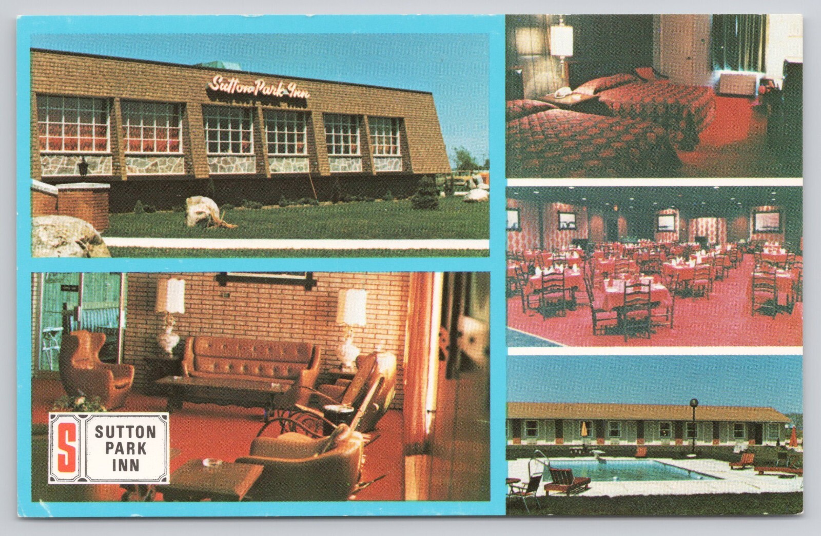 Kincardine Ontario Canada Sutton Park Inn Motel Multiview Swimming Pool Postcard