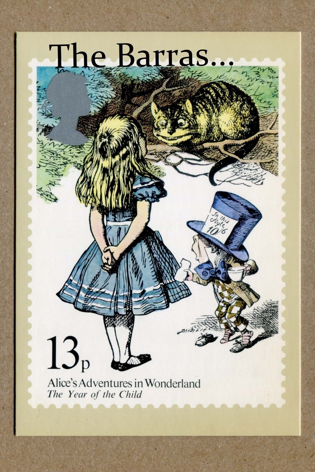 ALICE’S ADVENTURES IN WONDERLAND by ARTIST Edward Hughes. UK ROYAL POST POSTCARD