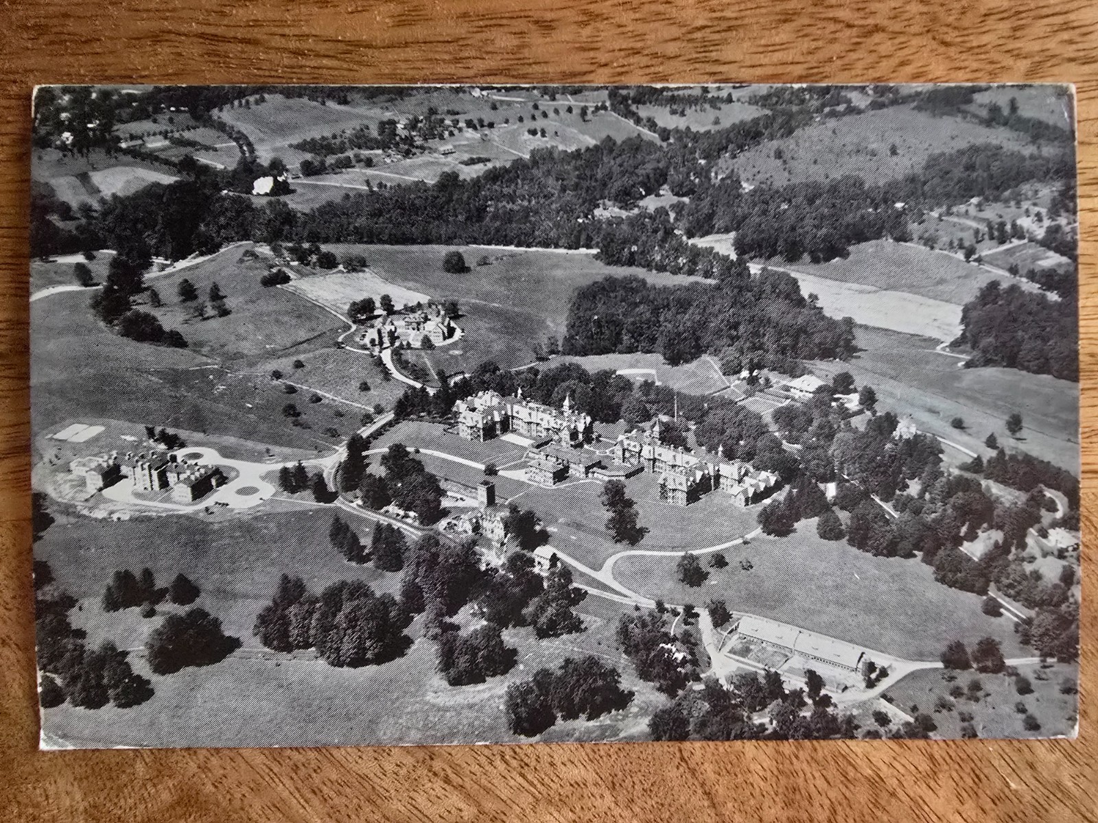 Postcard Aerial View Sheppard-Enoch Pratt Hospital Towson, Maryland MD 1930s/40s