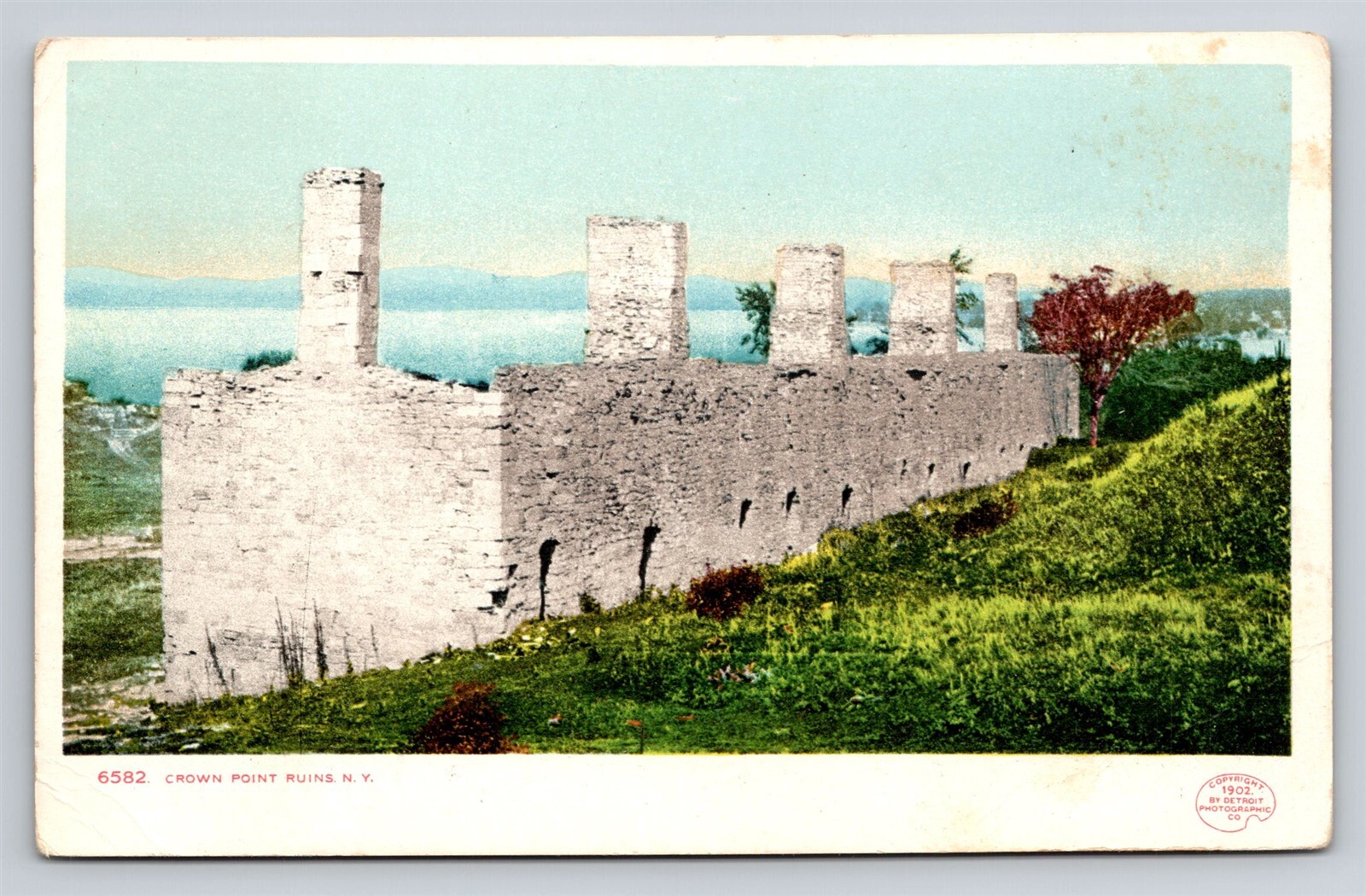 Fort Crown Point Ruins New York Old NY Postcard View Detroit Photographic Co UDB
