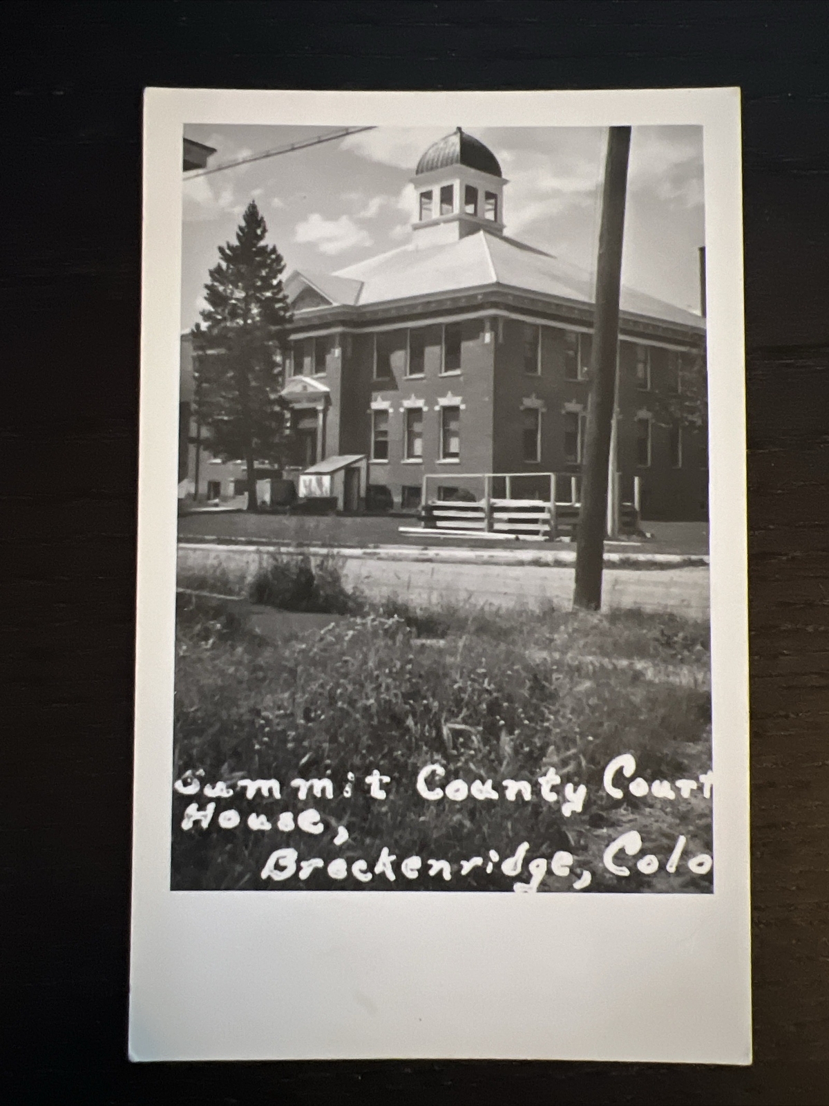 Vtg Postcard RPPC Breckenridge Colorado CO Summit County Courthouse