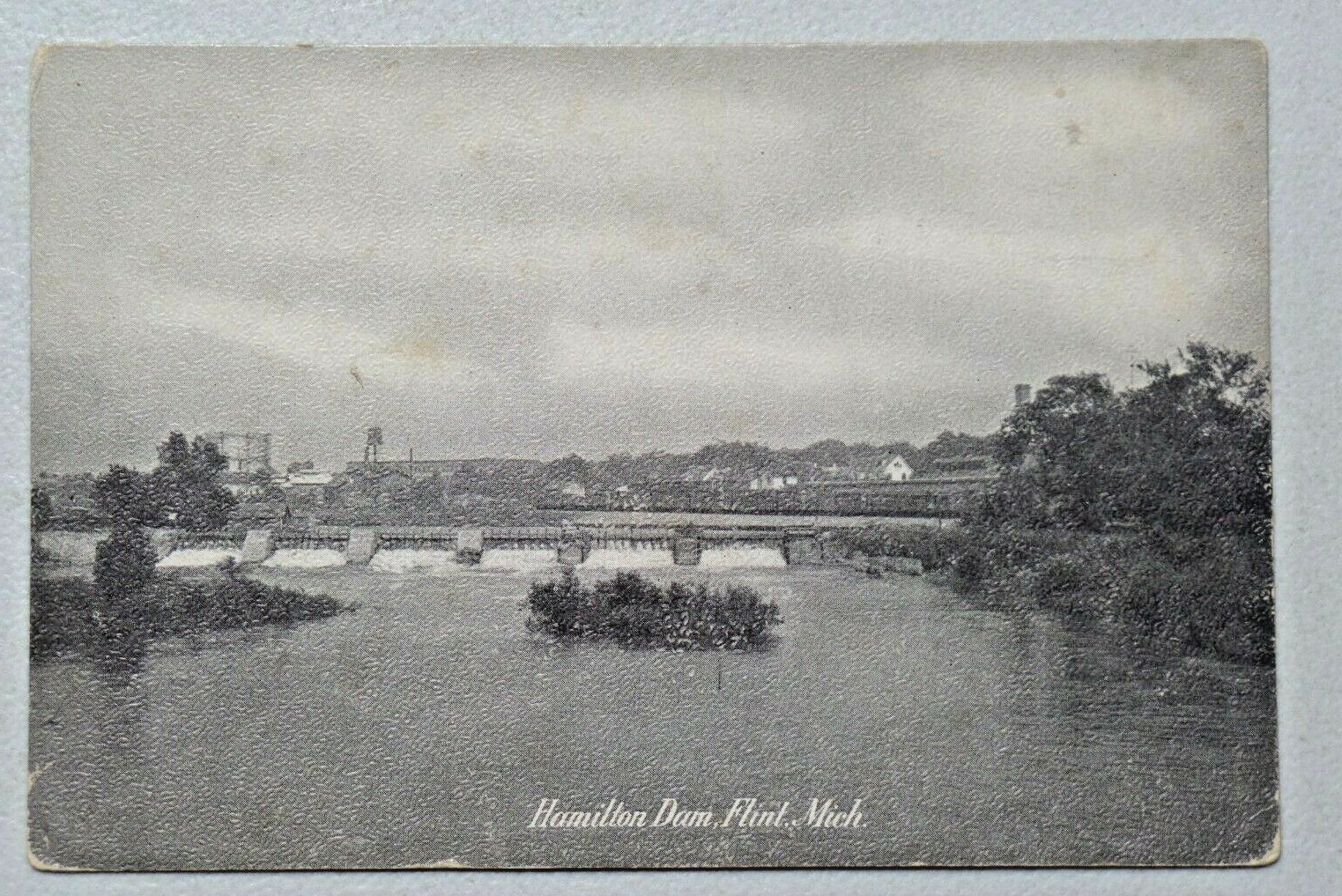 Vtg. Postcard Hamilton Dam, Flint Michigan Divided Back 1907 Era 1140