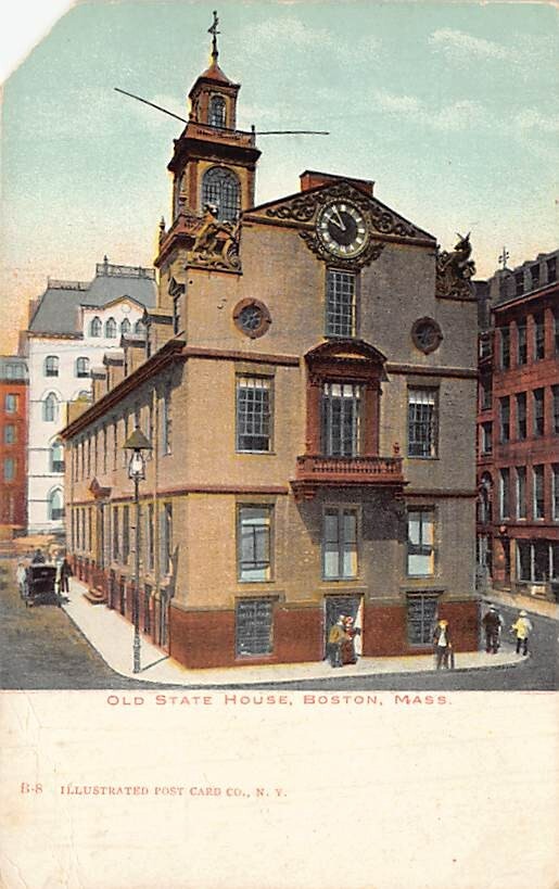 Postcard MA: Old State House, Boston, Massachusetts, Antique UDB 1900’s