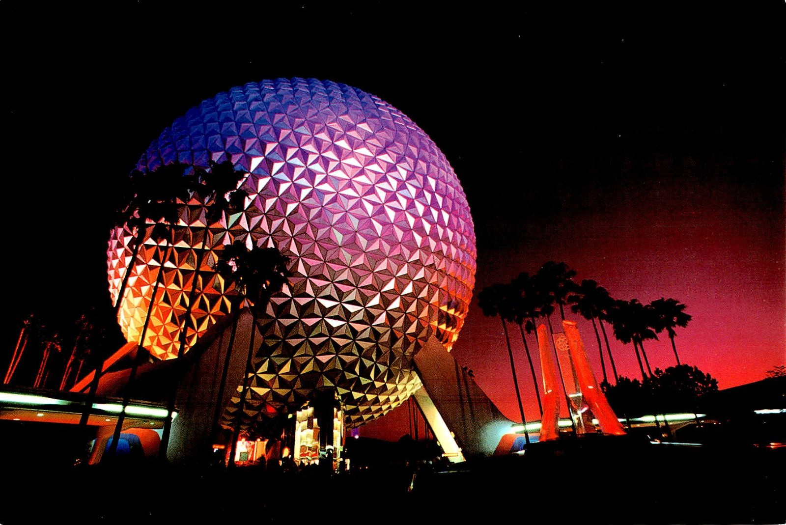 Postcard Walt Disney World Epcot Spaceship Earth Vintage Continental 4×6