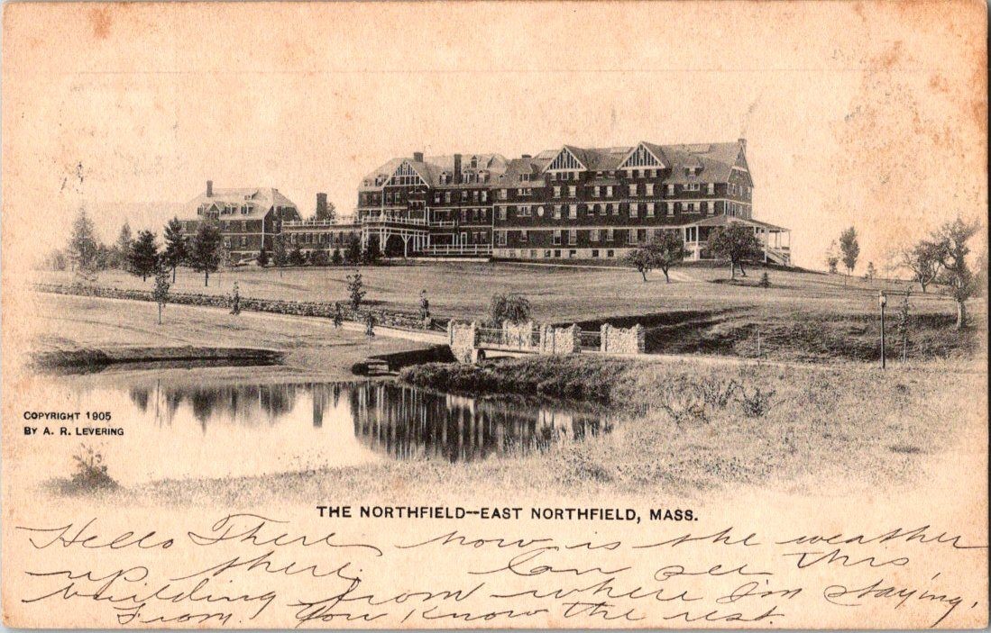 1905 The Northfield East Northfield Mass Postcard by A.R. Levering