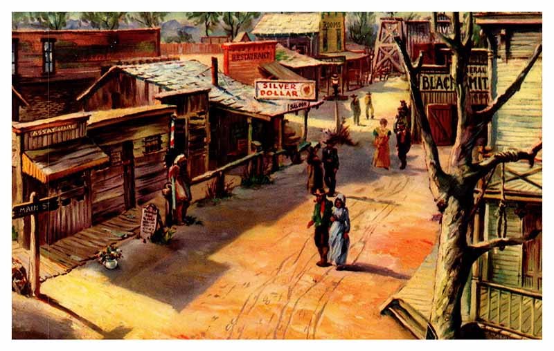 Postcard STREET SCENE Buena Park California CA m/09 AT6484
