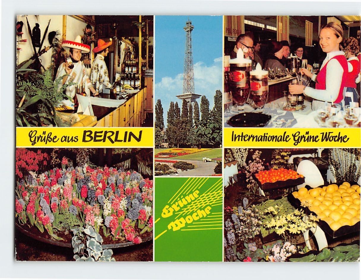 Postcard Scenes & Views International Grune Woche Berlin Germany