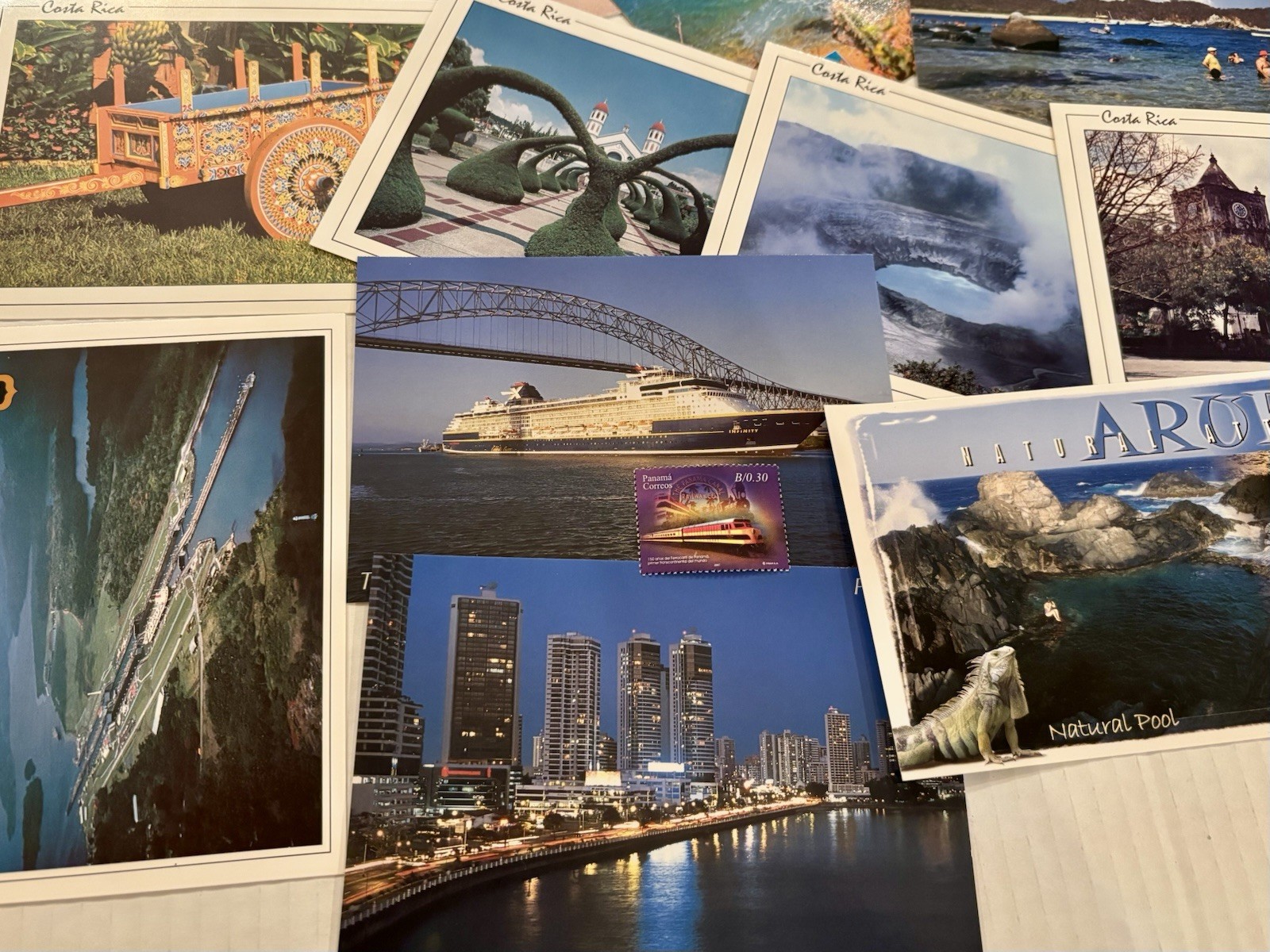Postcards Panama Canal Costa Rica Huatulco & Acapulco MX Cabo Aruba #21