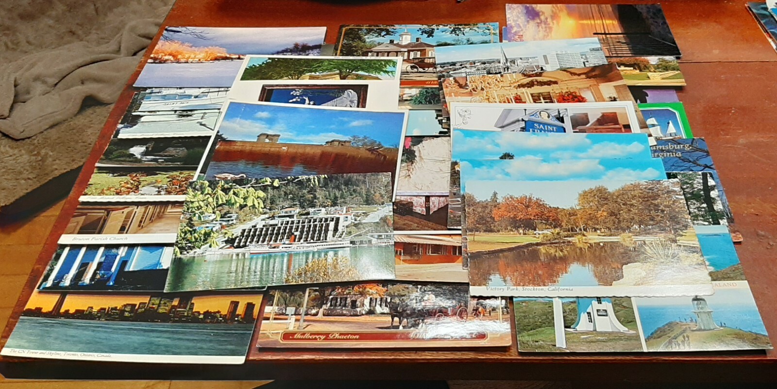 Lot of 33 vintage Postcards Various Locations & Themes, unposted