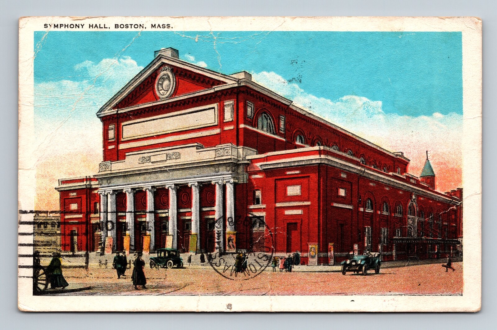 Boston,MA Symphony Hall 1928 Suffolk County Massachusetts Vintage Postcard