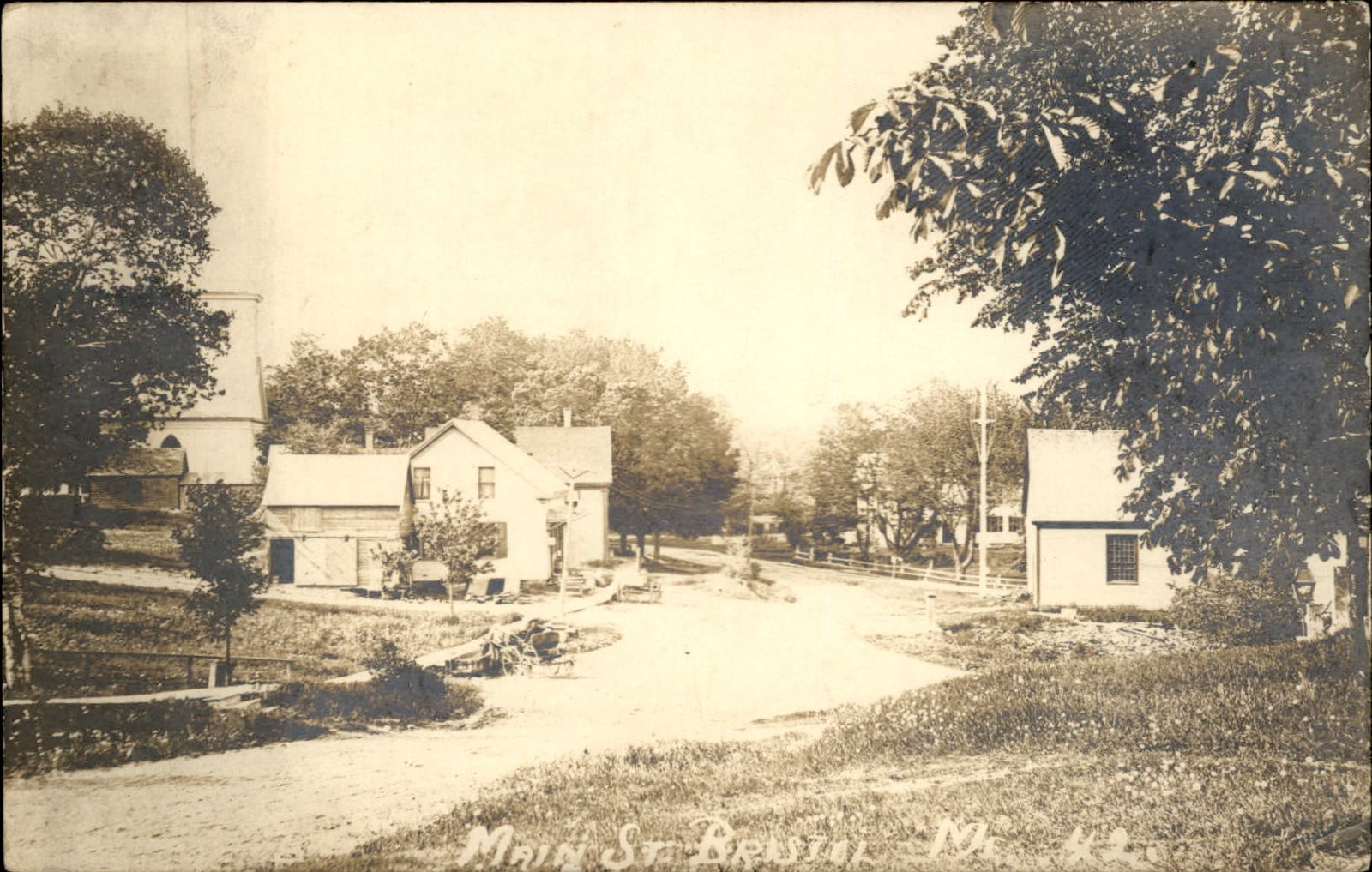 Bristol Maine ME Street Scene c1900s-10s Real Photo Vintage Postcard bhn