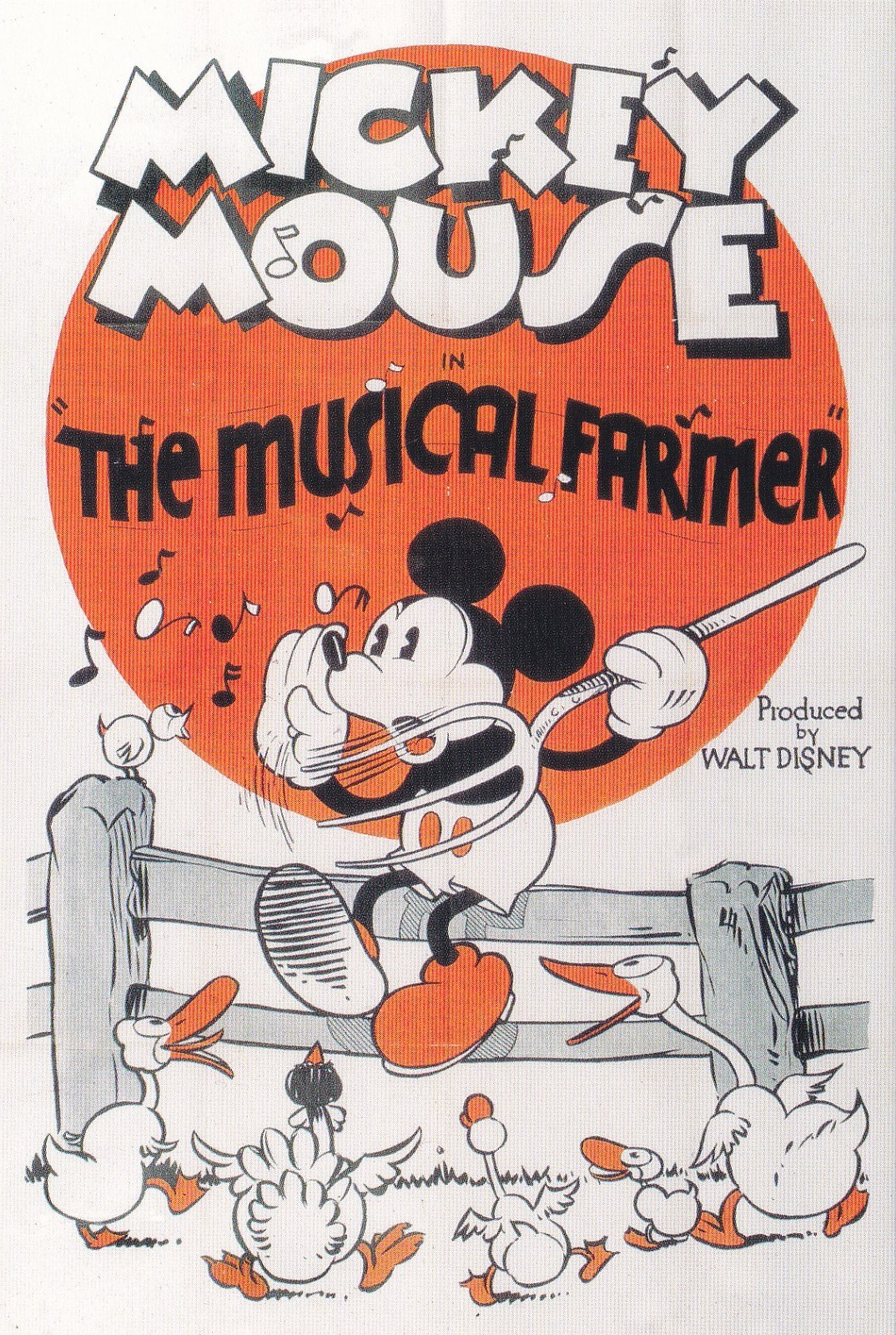 Mickey Mouse The Musical Farmer Disney Classic Movie Poster 1932 Postcard 2021