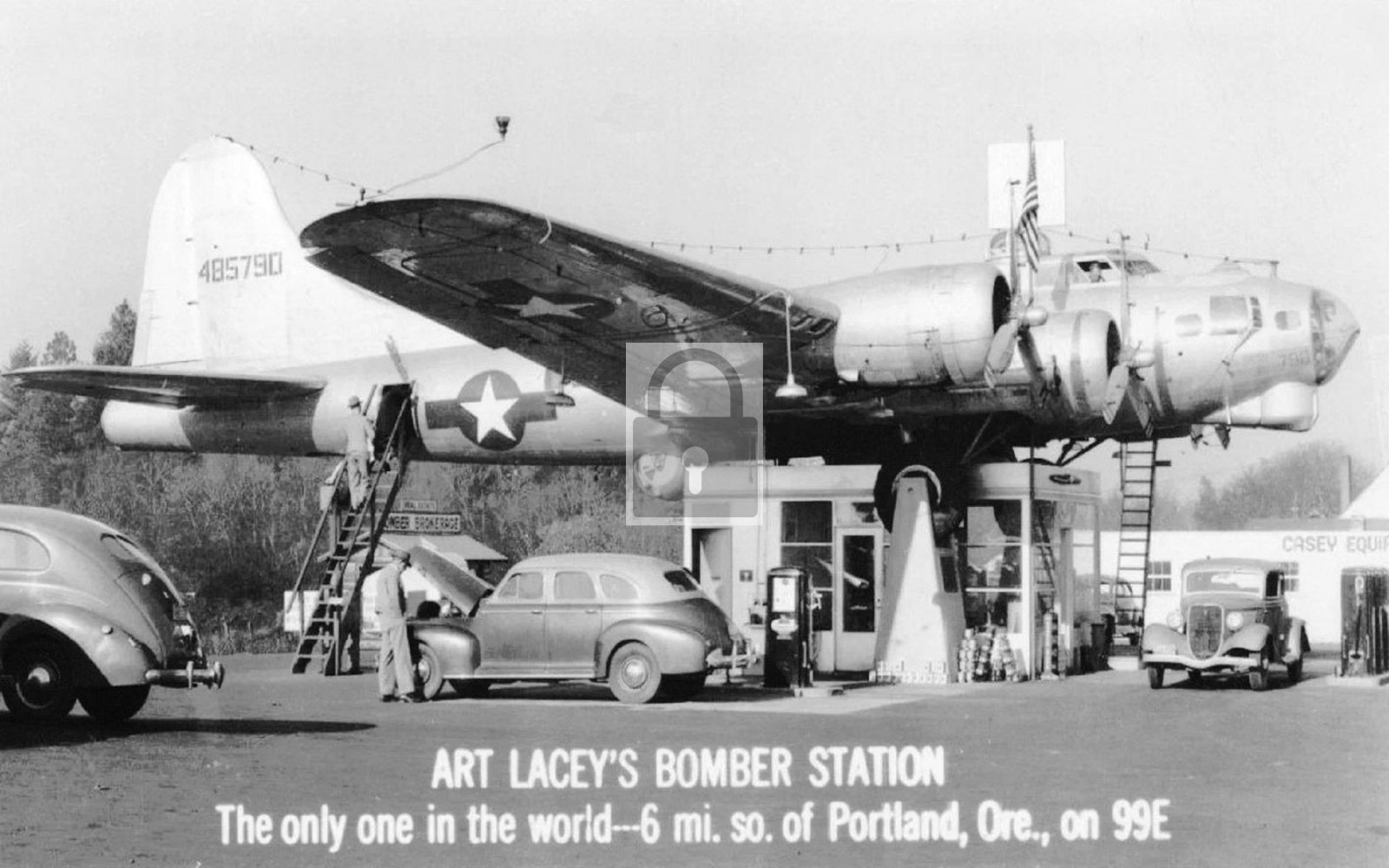 Art Lacey Bomber Station Portland Oregon OR – Reprint