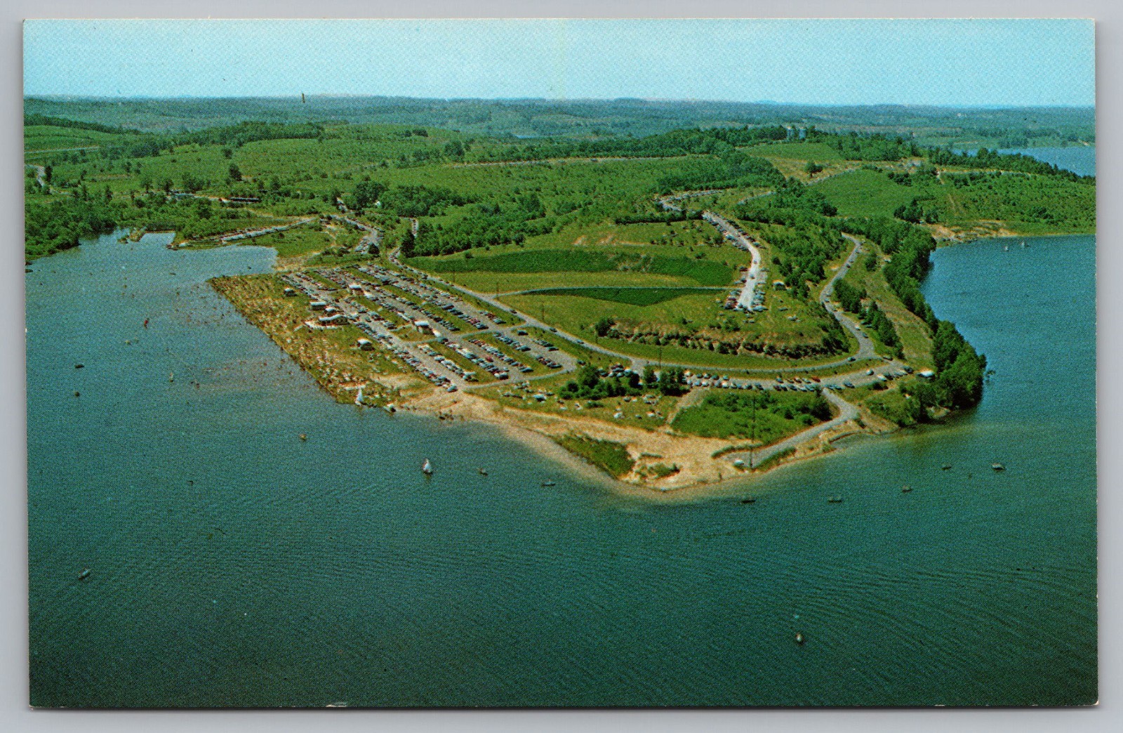 Aerial View Moraine State Park New Castle PA Postcard