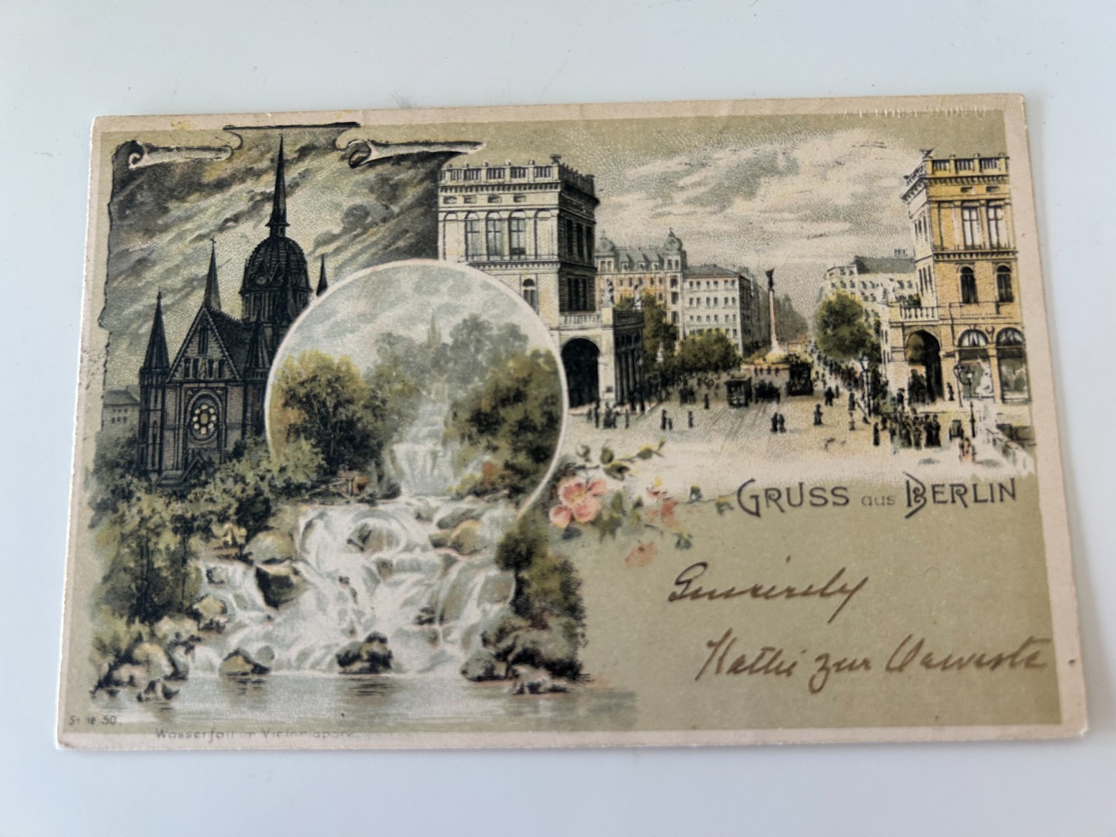 Gruss aus Berlin Germany Vintage Postcard