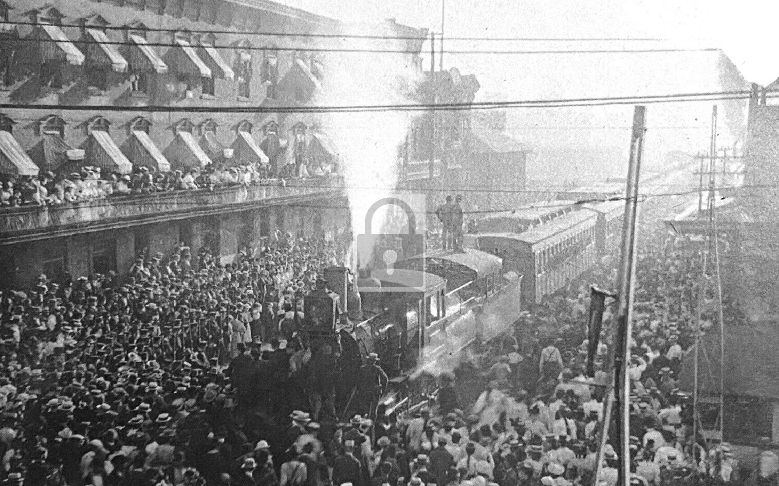 Railroad Train Station Depot War Troops Lebanon Pennsylvania PA – Reprint