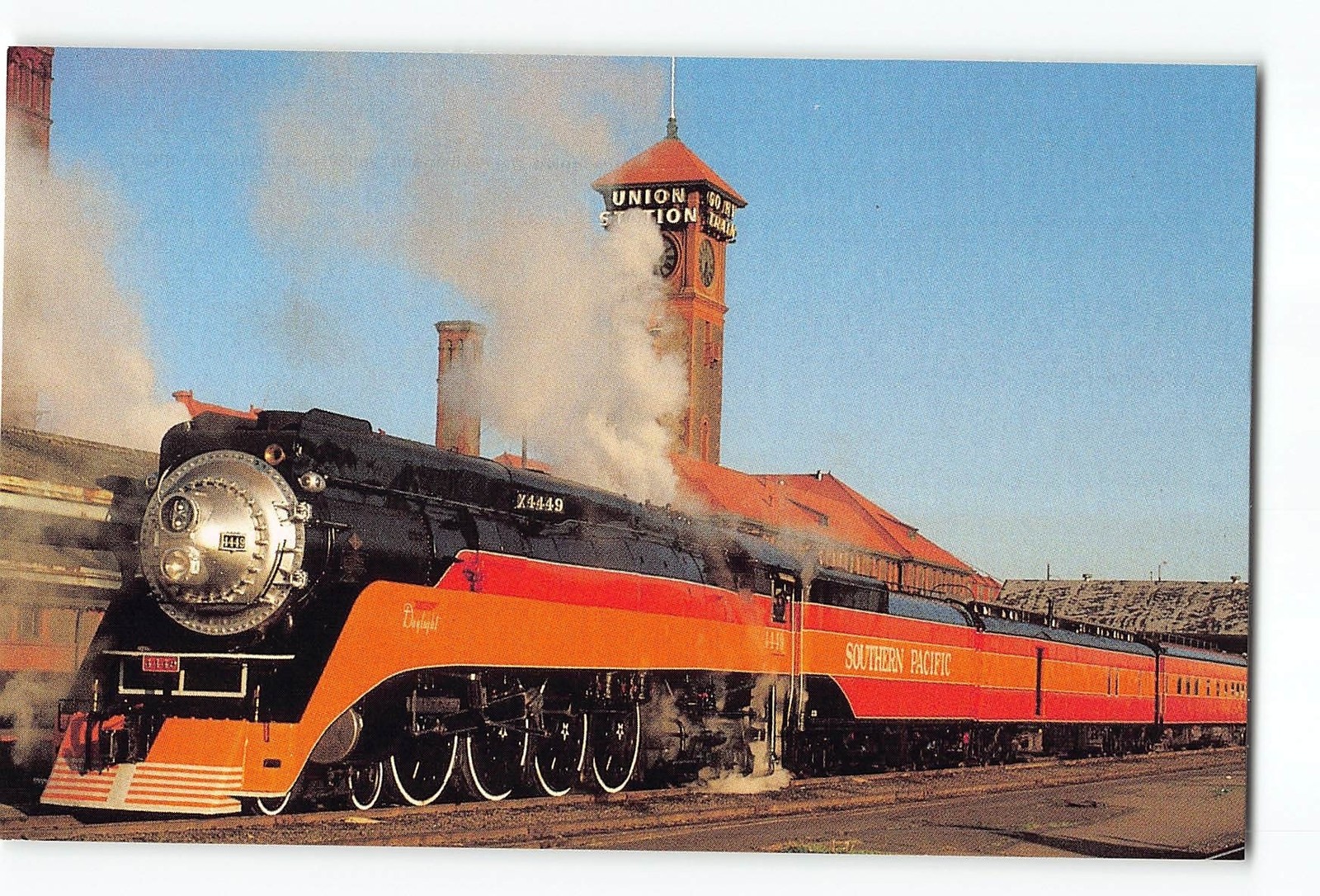 Portland Oregon OR Postcard 1981 Southern Pacific Daylight Gs-4 Steam Locomotive