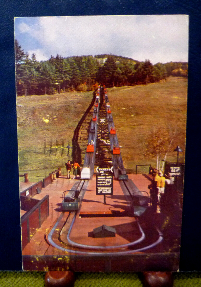 Vtg 1950s North Conway, New Hampshire NH postcard Cranmore Skimobile (now gone)