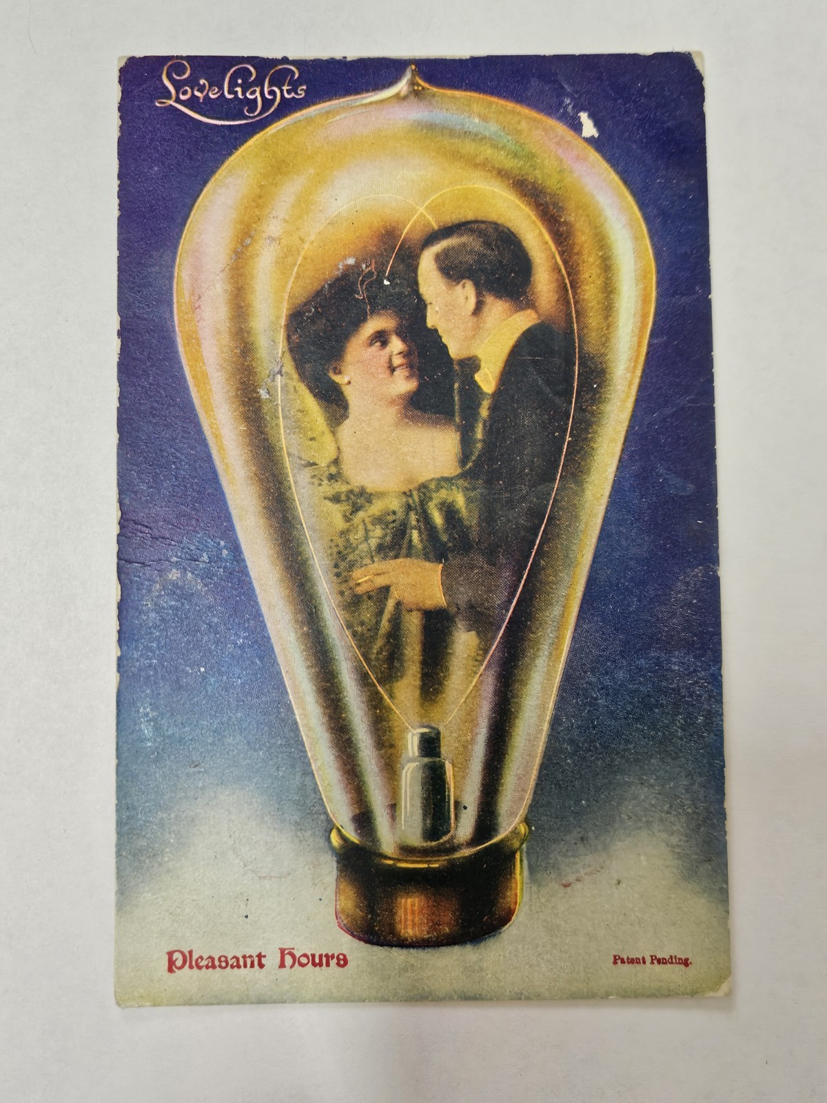 5 Love Lights Light Series Bulb Romance Couple Valentines Day Vtg Postcards