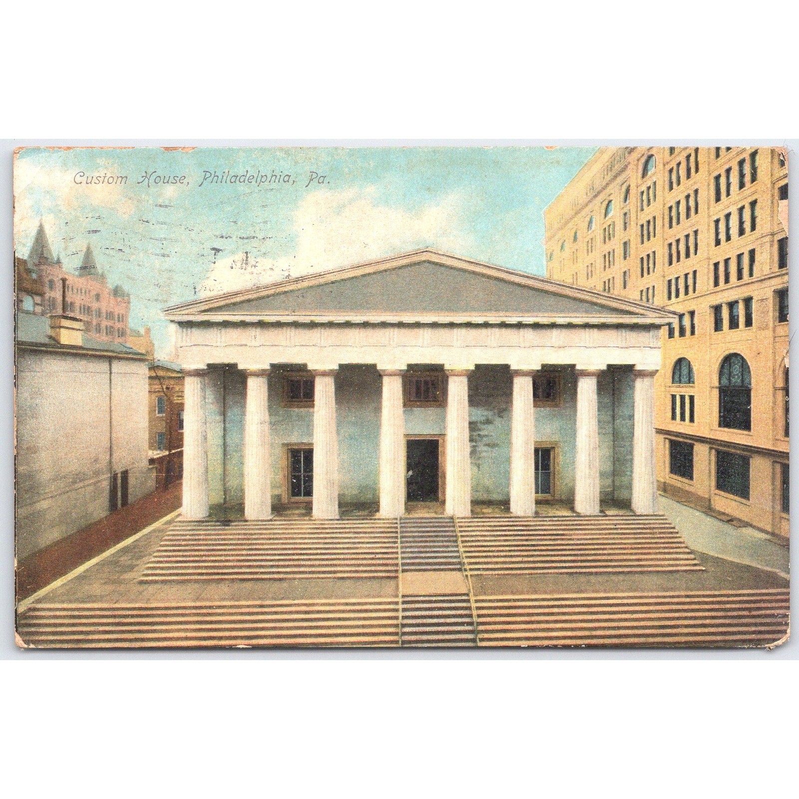 Postcard Custom House Philadelphia PA Architecture 1910