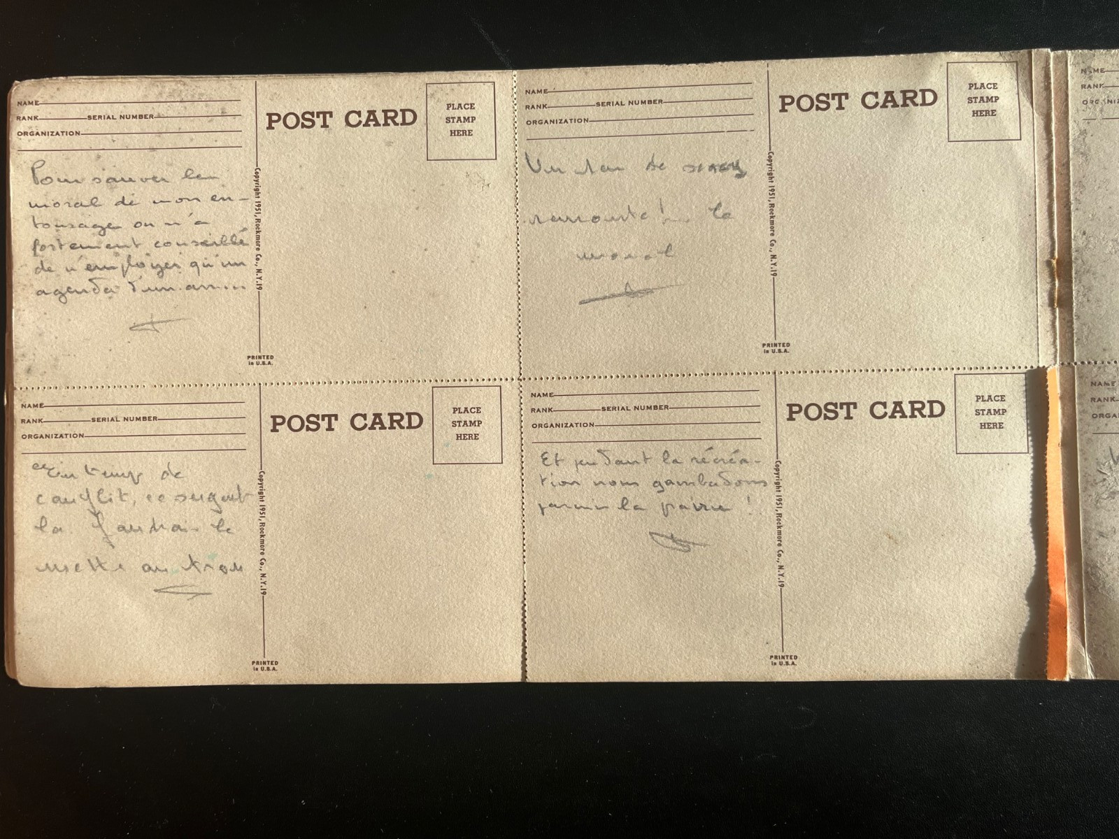 👍RARE 1951 KOREA KOREAN WAR USA ARMY ISSUED 26 POSTCARDS BOOKLET