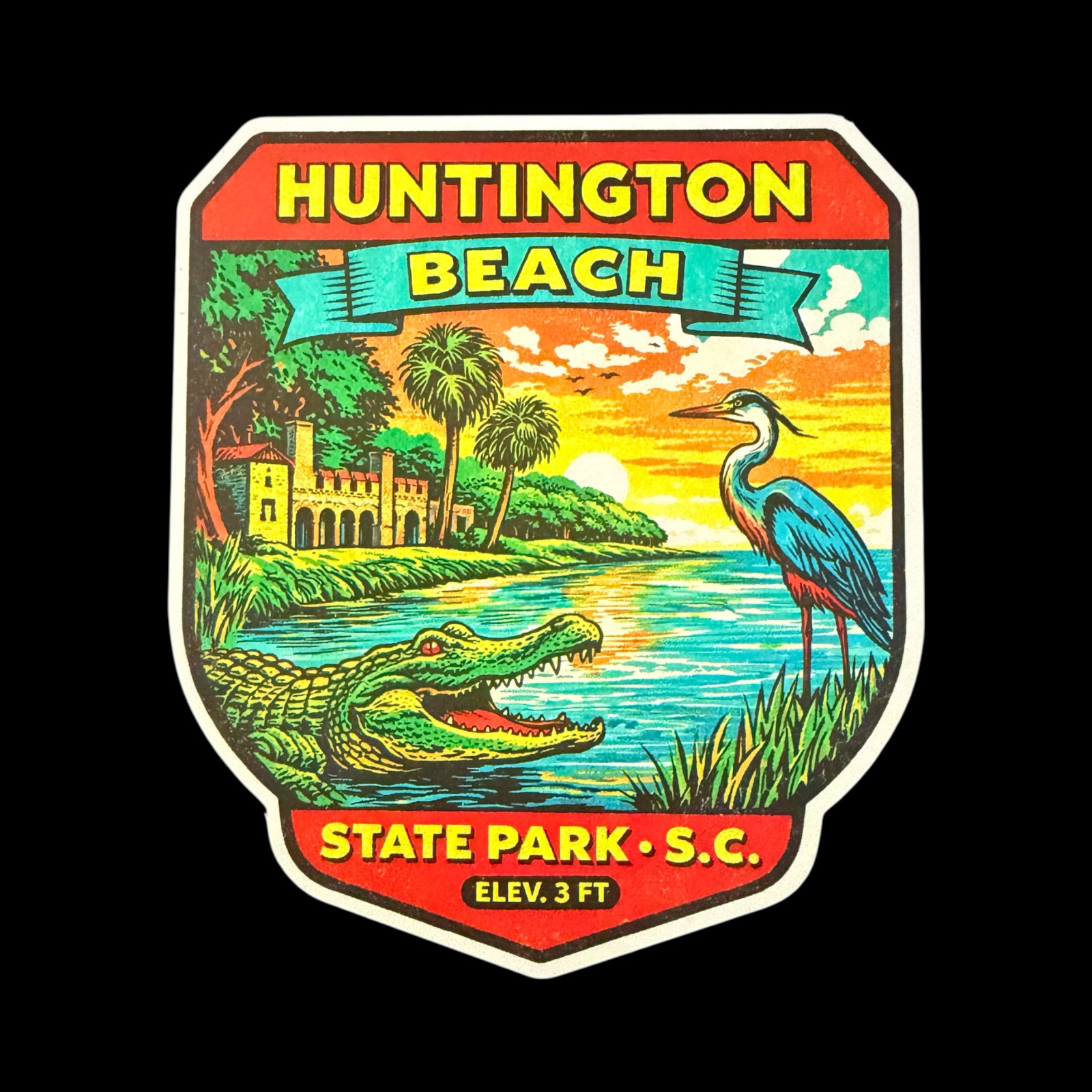 Huntington Beach State Park S. Carolina Travel Sticker Souvenir Vinyl (3.25″)