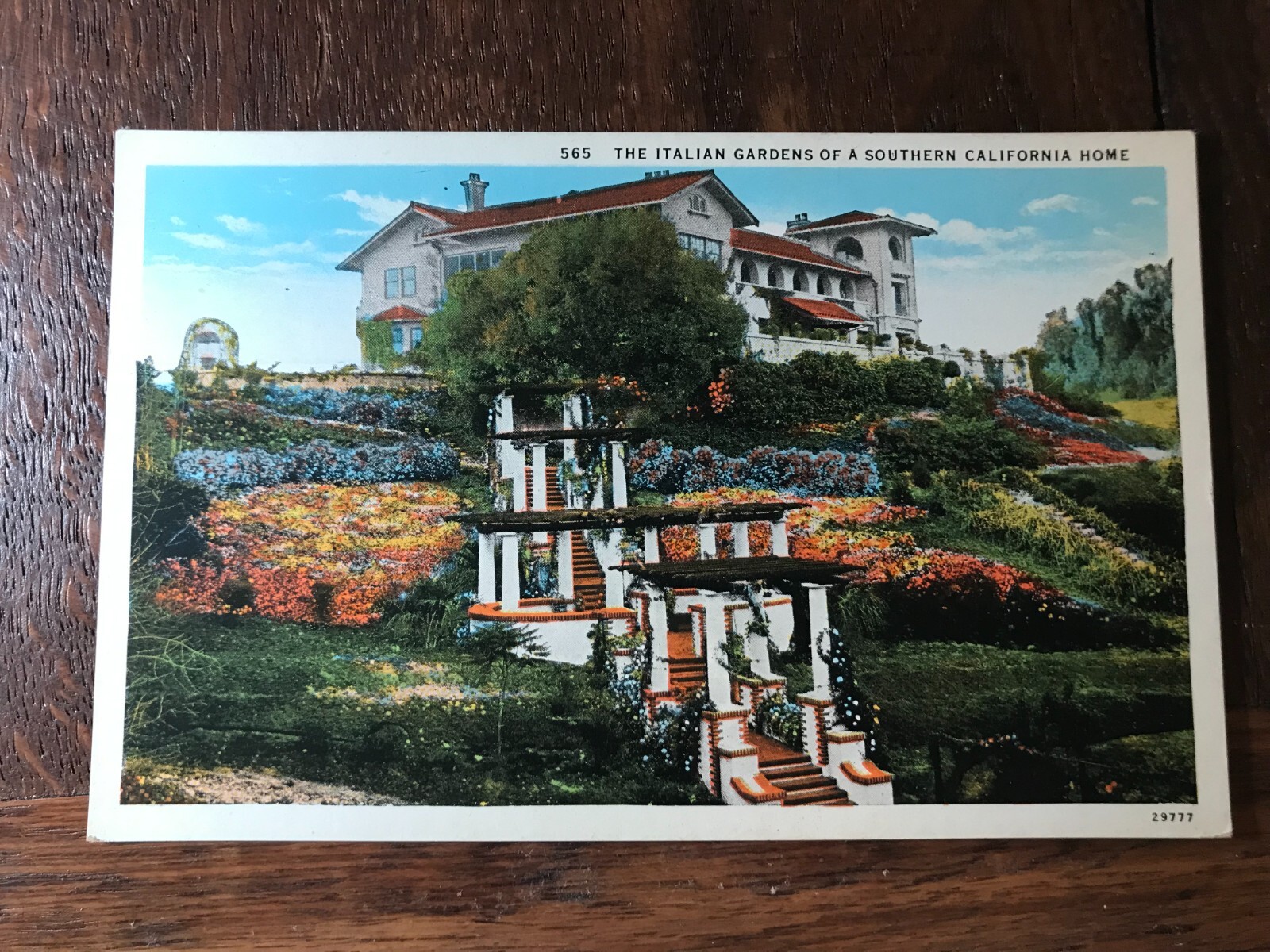 The Italian Gardens of a Southern California Home Postcard