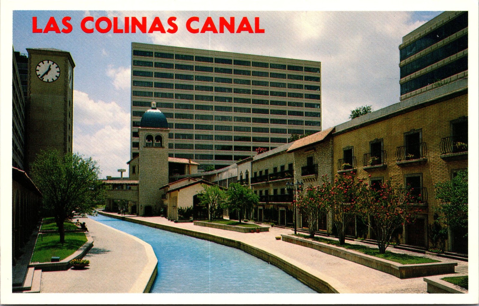Las Colinas Canal Postcard Mirro-Krome H S Crocker Co Texas Vintage Unused