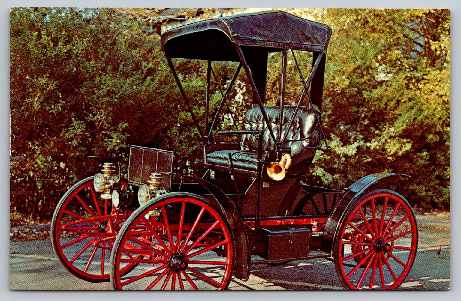 1908 Sears J. 2 Cylinder Motor Car Bridgewater NY Auto Museum Postcard