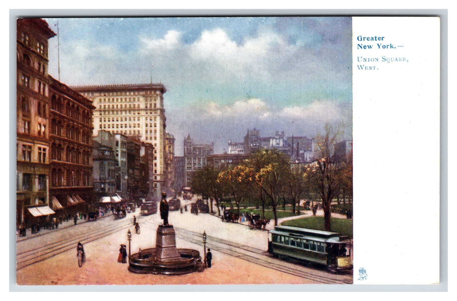 Union Square Greater New York City NY UNP Raphael Tuck 1518 DB Postcard W14