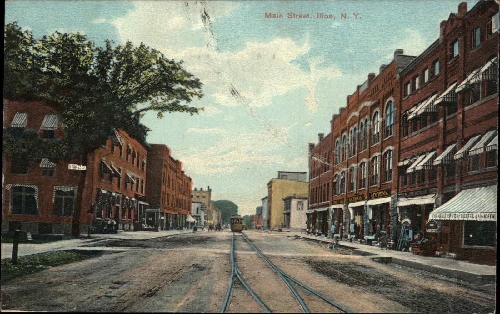 Ilion New York NY Main Street c1900s-20s Postcard