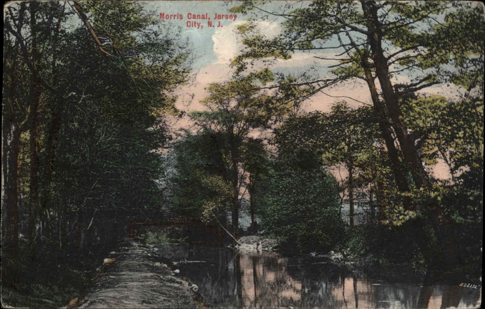Jersey City NJ New Jersey Morris Canal c1900-20s Vintage Postcard