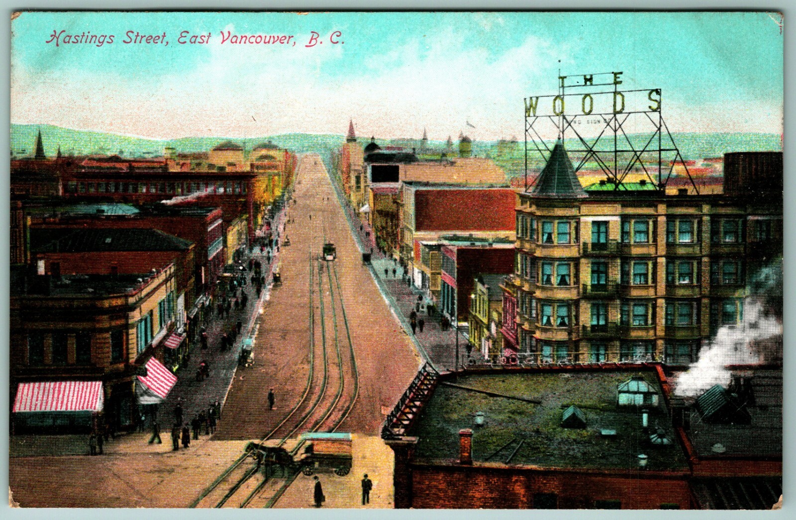 East Hastings Street View Vancouver British Columbia Canada UNP DB Postcard J11