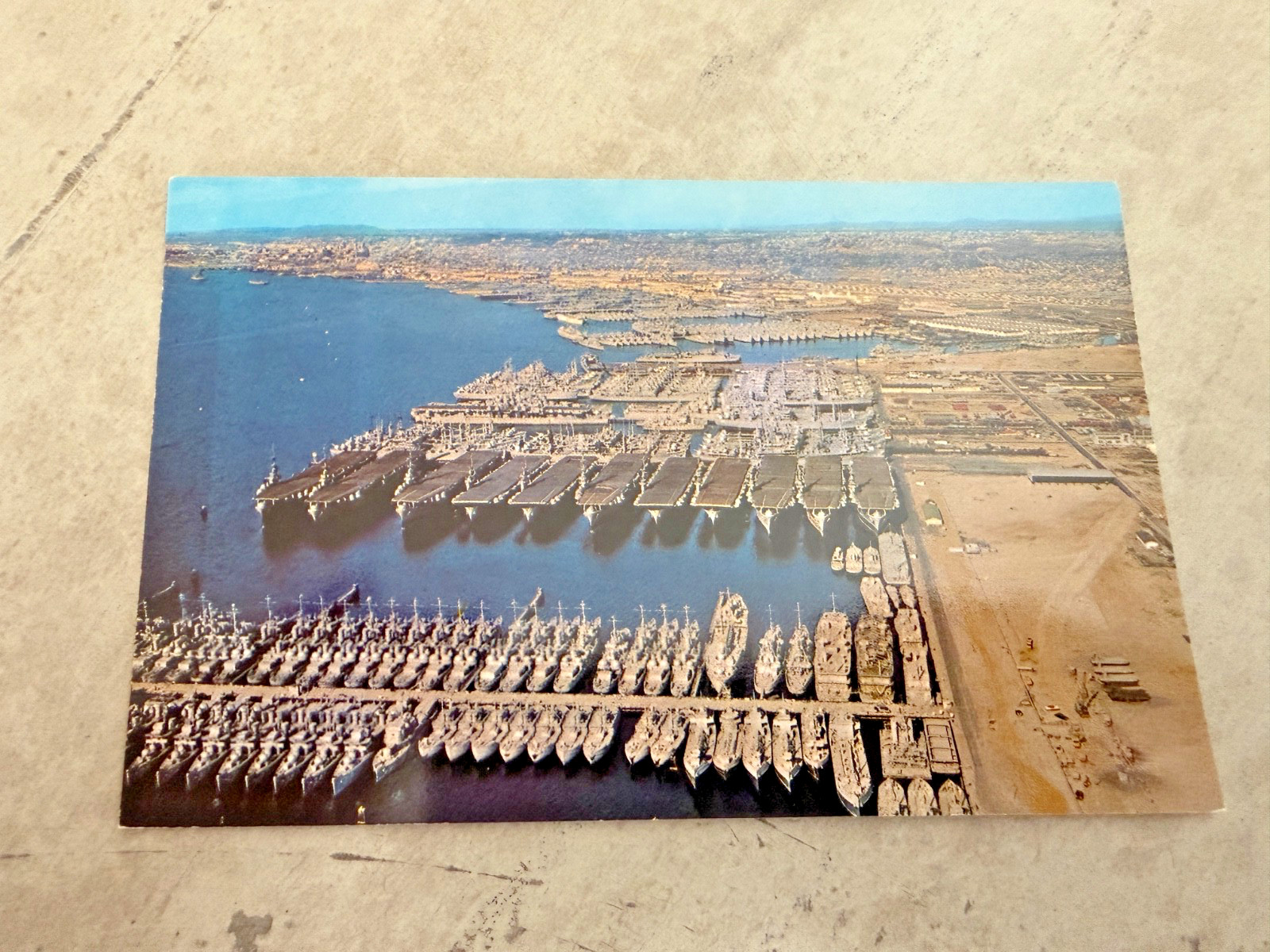 Naval Ships In Moth Balls At US Naval Station San Diego CA Postcard Unposted