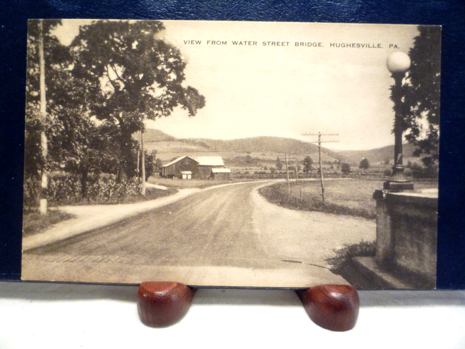 Hughesville, PA c1915, View of a Farm from Water Street Bridge, ARTVUE postcard