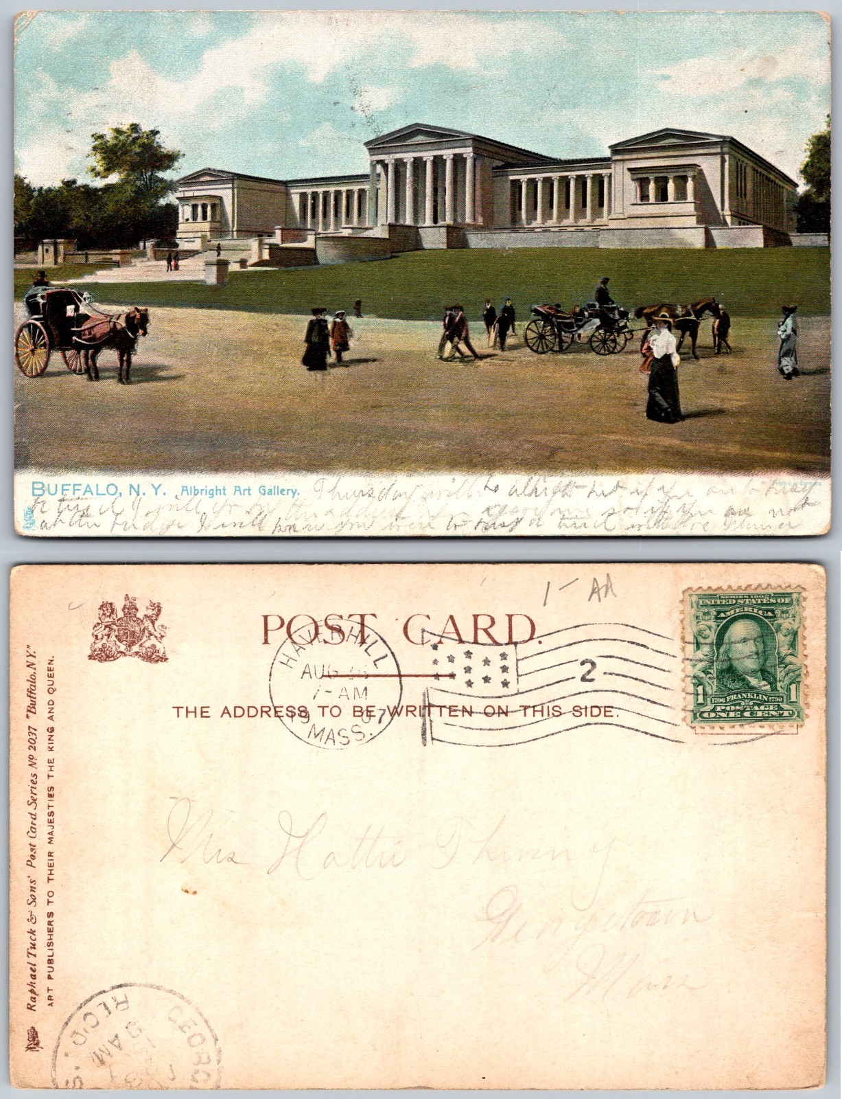 Buffalo NY Albright Art Gallery Postcard