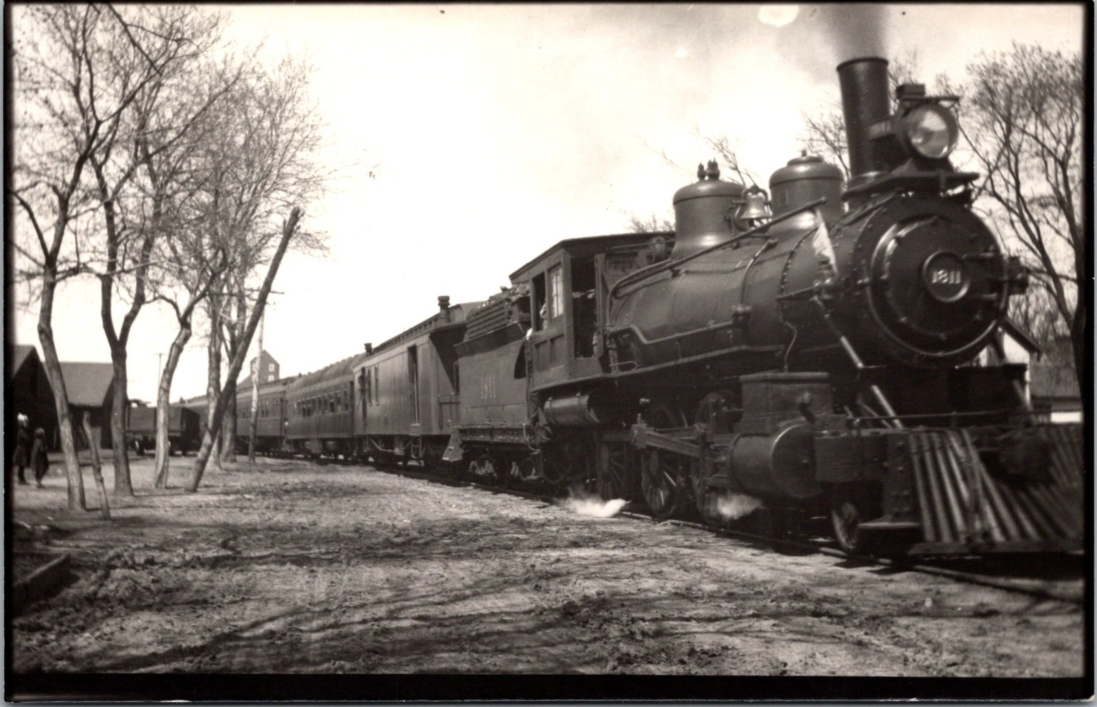 RPPC Steam Locomotive No. 1811 Pulling Passenger Cars Unidentified Location