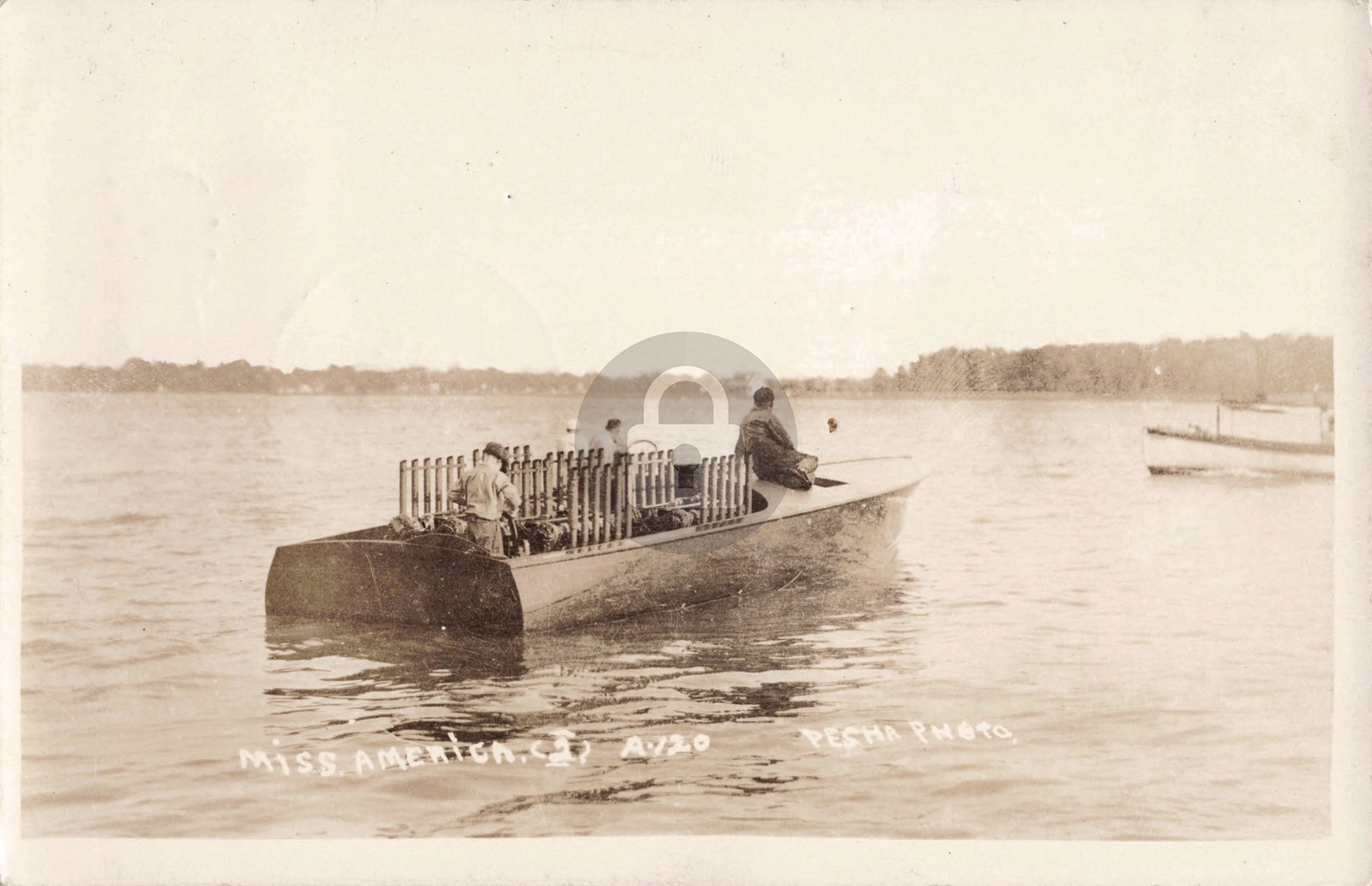 Speedboat “Miss America,” Algonac MI Michigan 1927 RPPC Photo Postcard COPY
