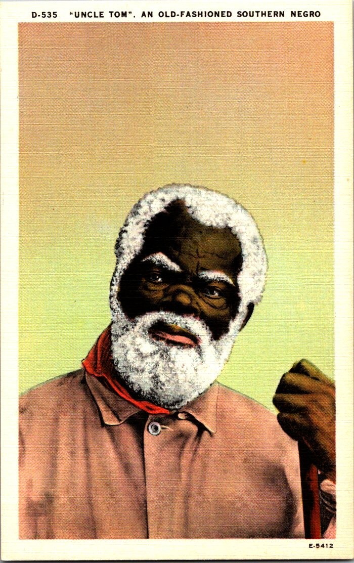 Uncle Tom Old-Fashioned Southern African American Vintage Linen Postcard