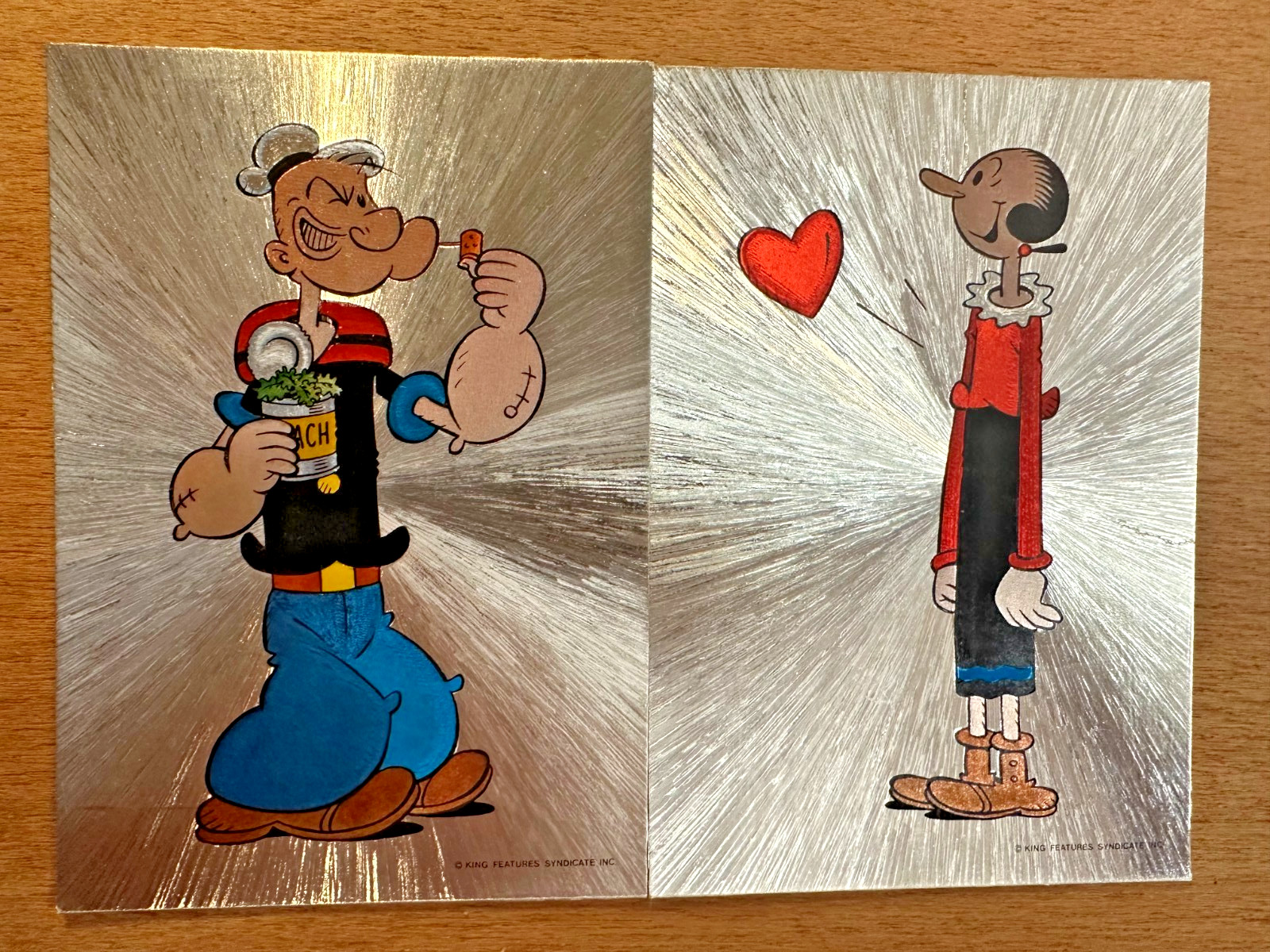 Popeye & Olive Oyl from Popeye Comics, King Features Syndicate Postcards