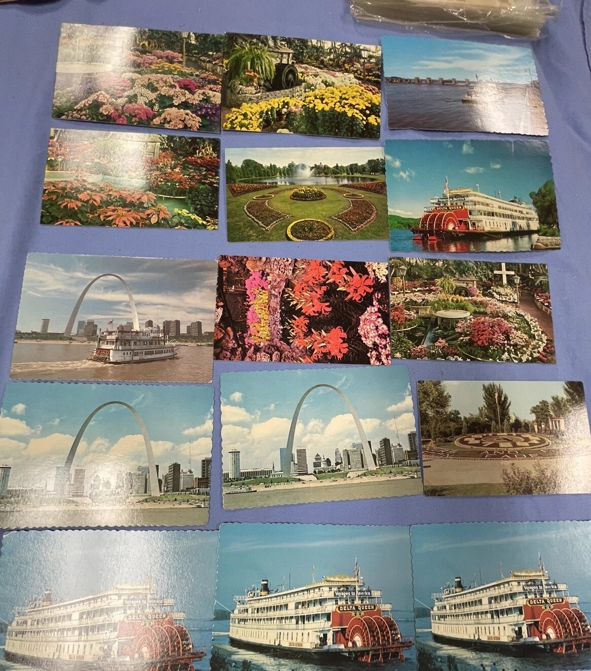 1950’s St Louis Missouri Forest Park Jewel Box Arch River Boats Lot Of 15