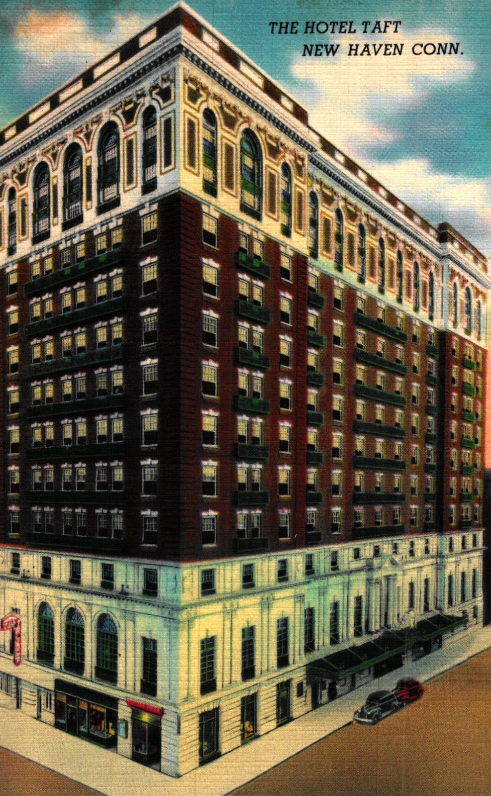 The Hotel Taft, New Haven, Conn., Vintage Postcard