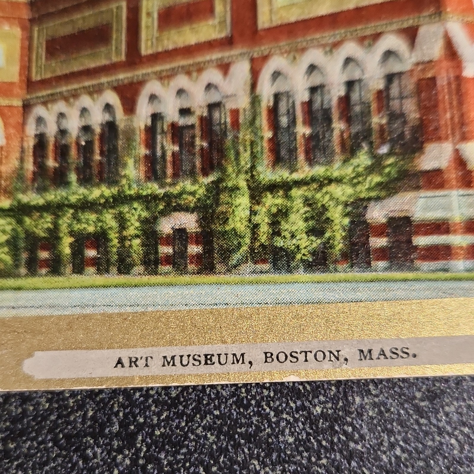 Ullman Gold Border Art Museum Boston MA Postcard Posted Undivided Back 1906