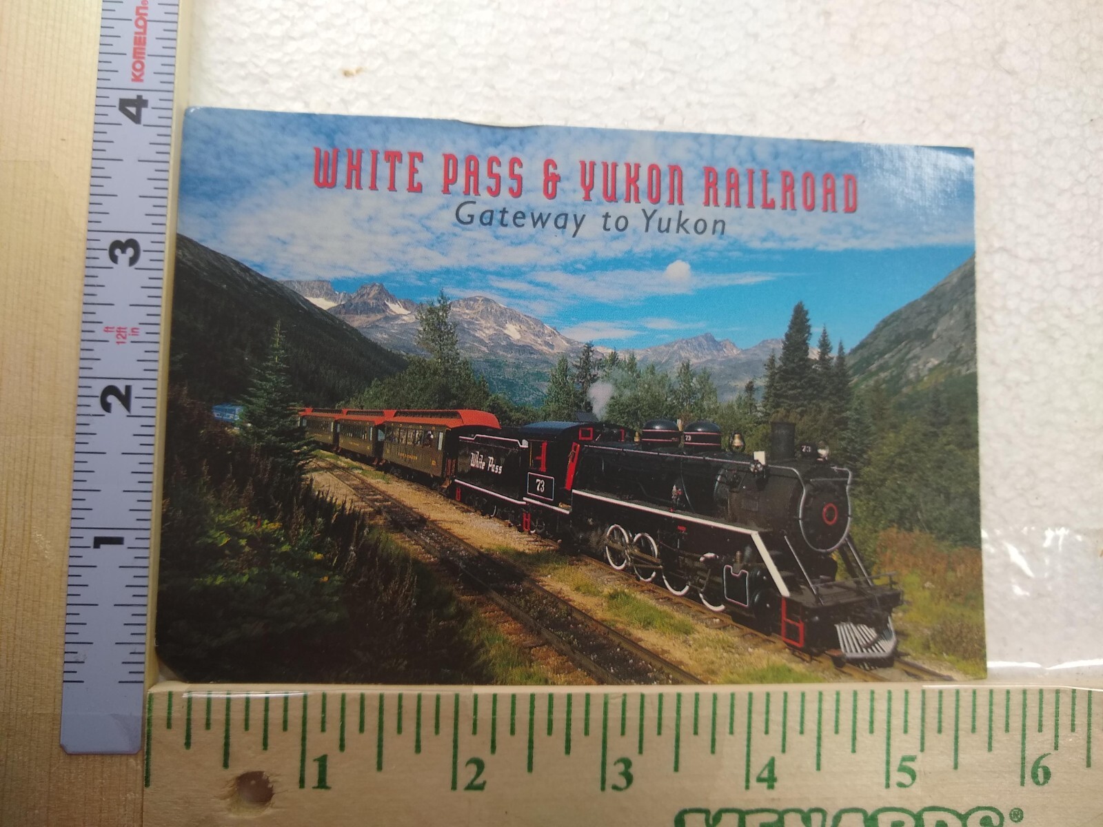 Postcard Engine 73, White & Yukon Railroad, Gateway to Yukon