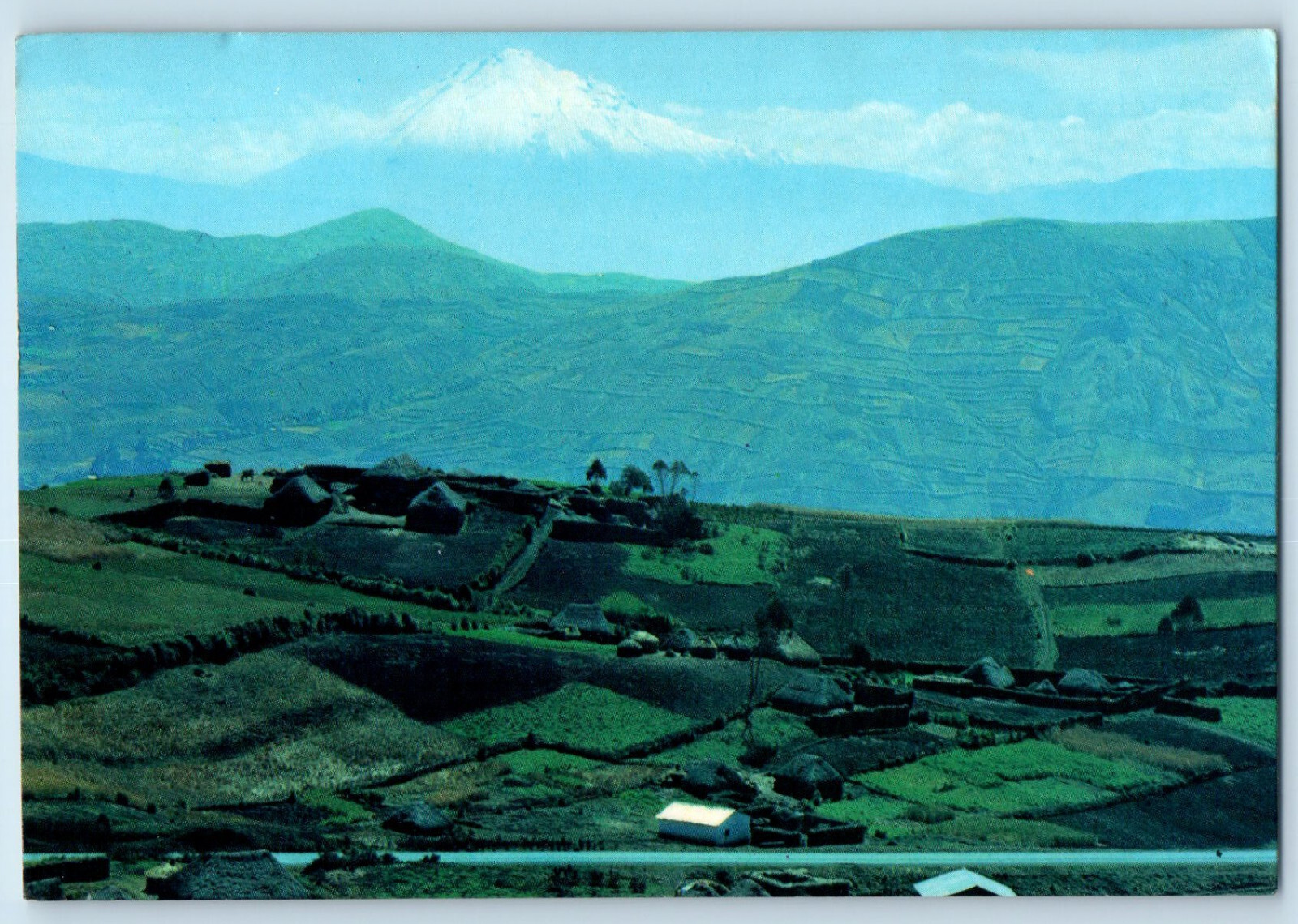 Ecuador South America Postcard Landscapes at Colta Tungurahua at the Back c1950s