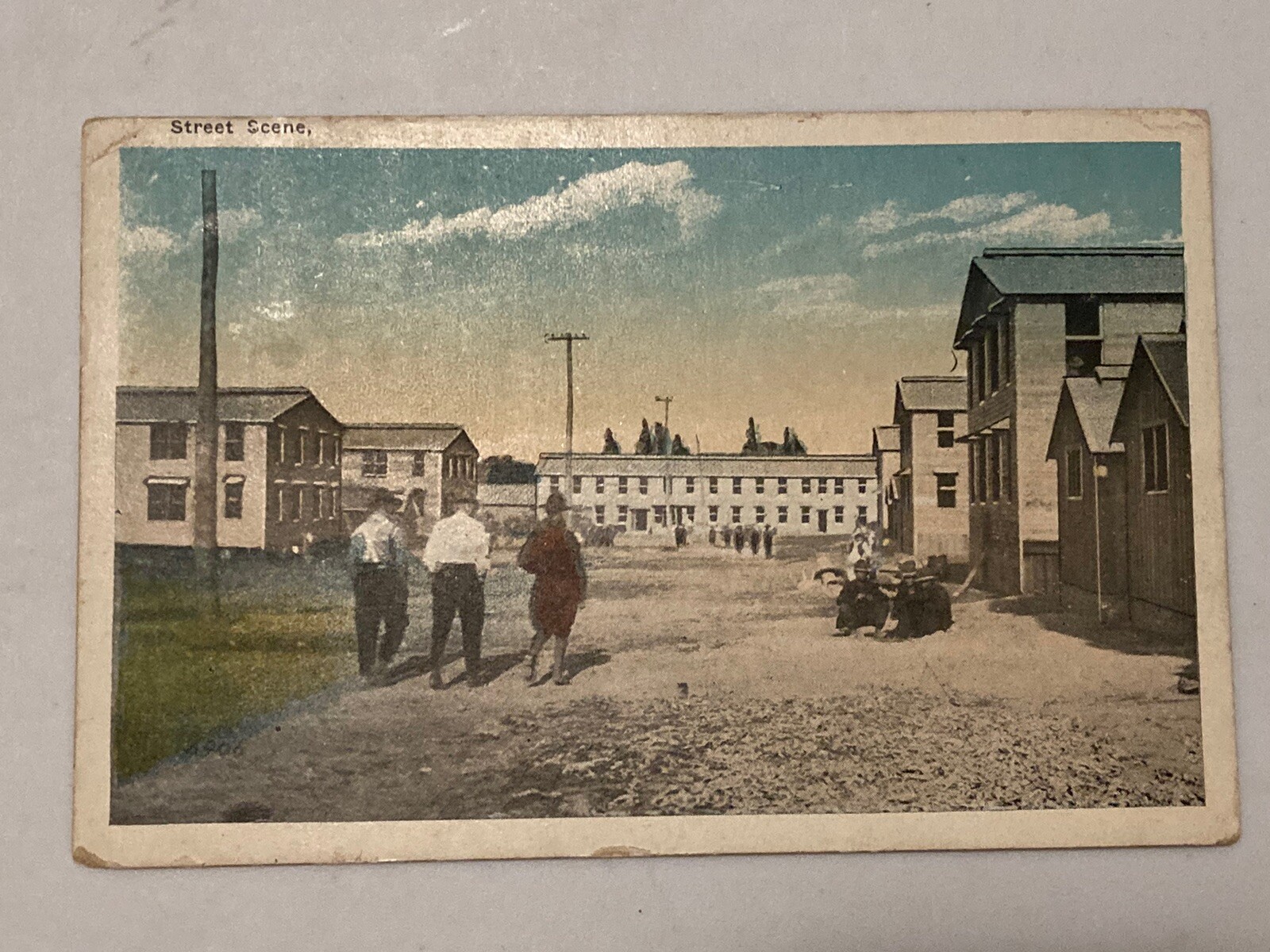 1ew Jersey Street Scene U.S. Army World War I Military Postcard