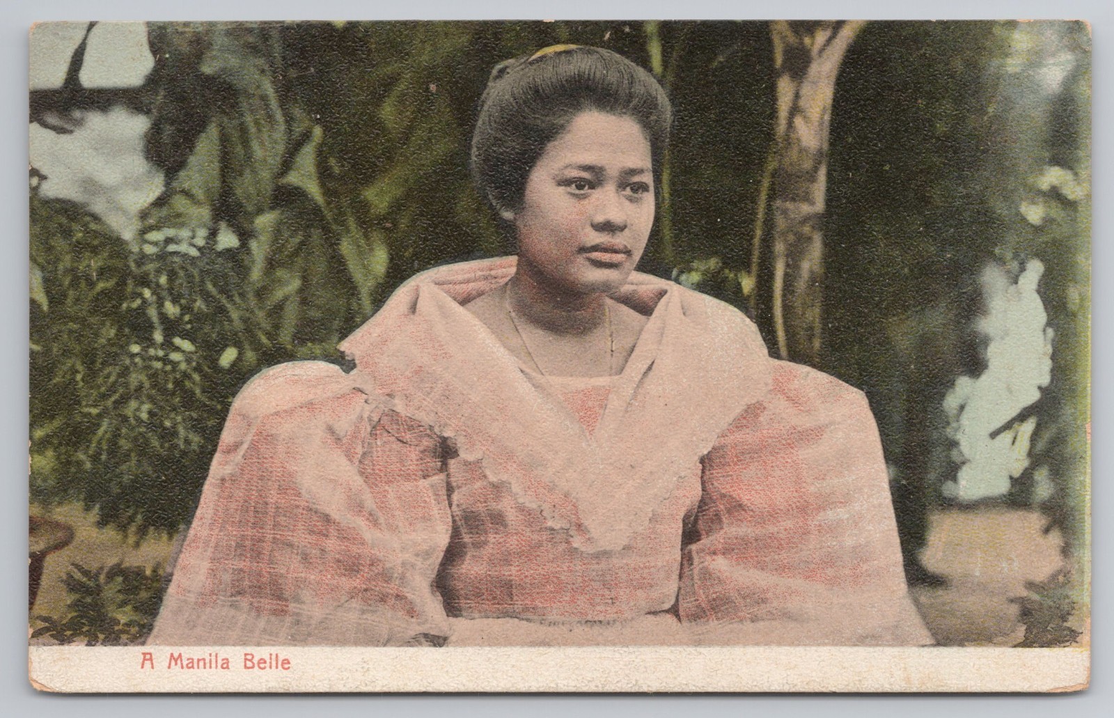 A Manila Belle Philippines Portrait c1906 Postcard