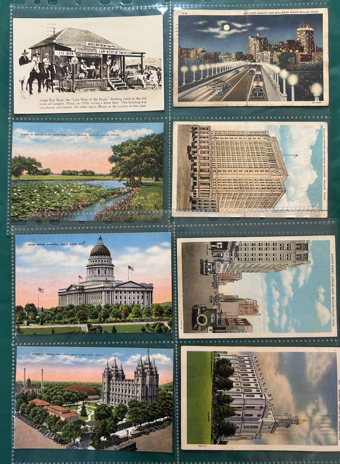 ANTIQUE COLLECTION OF 72 POSTCARDS OF MOSTLY WESTERN STATES – Dates 1925-1941