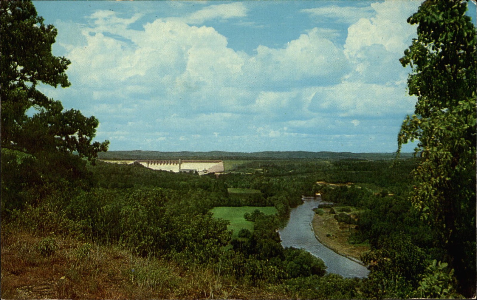 Table Rock Dam and White River ~ Ozark Mountains near Branson Missouri ~ 1970s