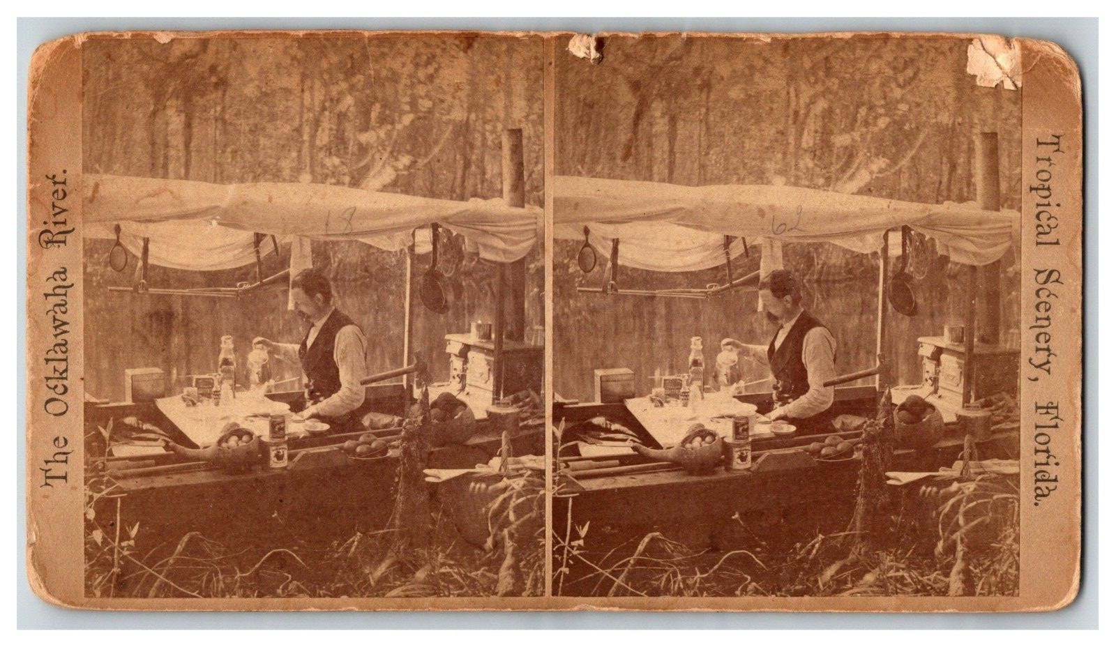OCKLAWAHA RIVER ~ PALATKA TO SILVER SPRINGS FLORIDA ~ C. – 1870